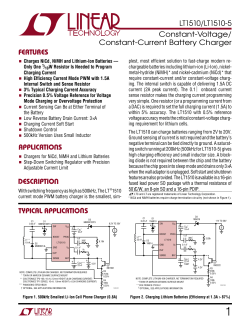 LT1510 - Constant-Voltage/ Constant