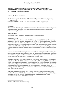 On the formaldehyde and VOCs concentration difference among