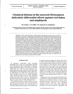 Chemical defense in the seaweed Dictyopteris delicatula: differential