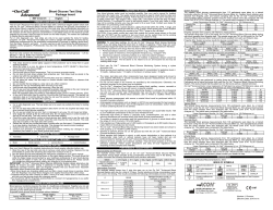 Blood Glucose Test Strip Package Insert