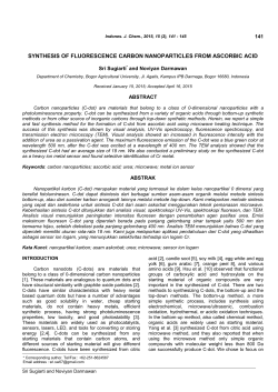 synthesis of fluorescence carbon nanoparticles from ascorbic acid