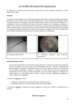 Lo studio del paziente ipoacusico