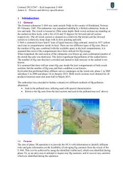 Process and delivery specifications General