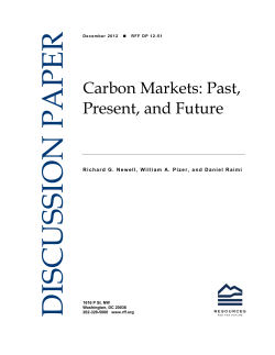Carbon Markets: Past, Present, and Future