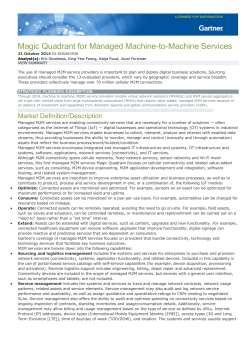 Magic Quadrant for Managed Machine-to