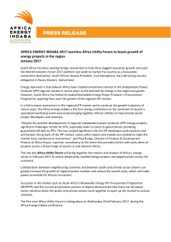 AFRICA ENERGY INDABA 2017 launches Africa Utility Forum to boost
