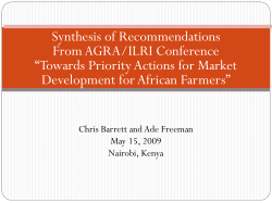 Synthesis of Recommendations