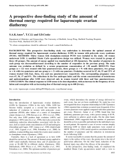 A prospective dose-finding study of the amount of thermal energy