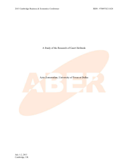 A Study of the Research of Geert Hofstede