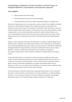 Ecophysiology of adaptation of marine microbes to climate change
