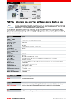 KL6023 | Wireless adapter for EnOcean radio technology