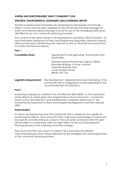 Strategic Environmental Assessment