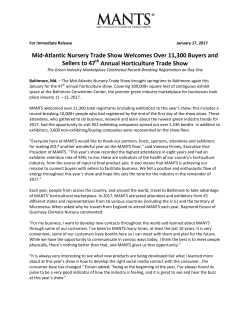 Mid-Atlantic Nursery Trade Show Welcomes Over 11300 Buyers and