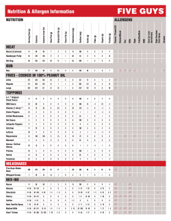 Nutrition and Allergen Info