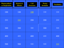 Cell Processes1