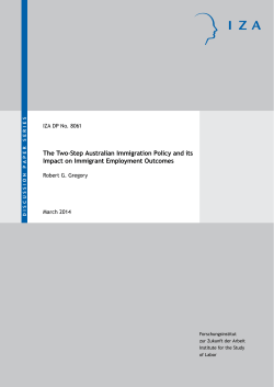 The Two-Step Australian Immigration Policy and its Impact on