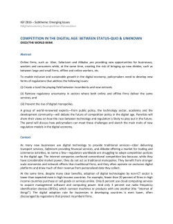 competition in the digital age