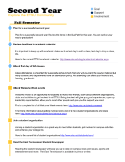 Plan for a successful second year Plan for a successful
