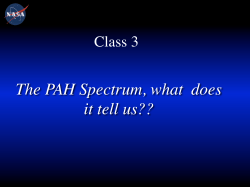The PAH Spectrum, what does it tell us??
