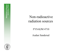 Non-radioactive radiation sources