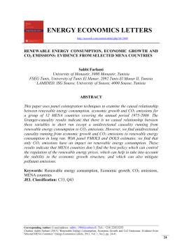 ENERGY ECONOMICS LETTERS