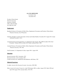 CV with links - Alan B. Krueger