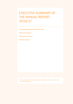 EXECUTIVE SUMMARY of ThE AnnUAl REpoRT 2016/17