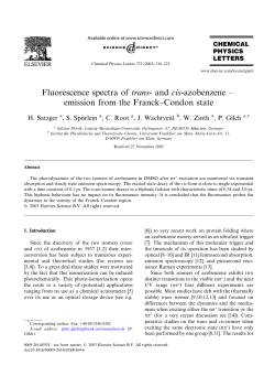 Fluorescence spectra of trans- and cis
