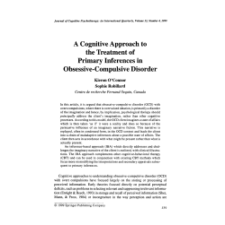 A Cognitive Approach to the Treatment of Primary Inferences in