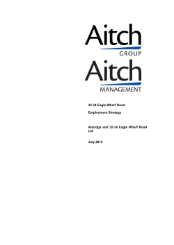 32-34 Eagle Wharf Road Employment Strategy