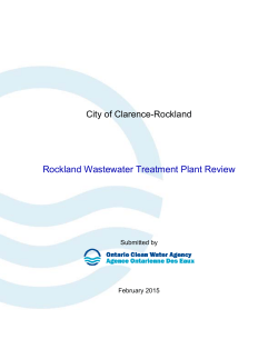 Rockland Wastewater Treatment Plant Review - Clarence