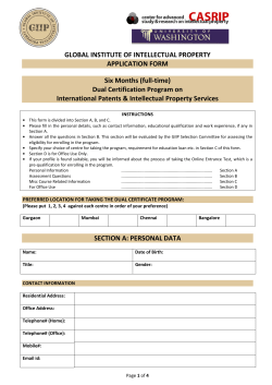 (full-time) Dual Certification Program on International