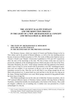 the ancient slag-pit furnace and the reduction process in the light of