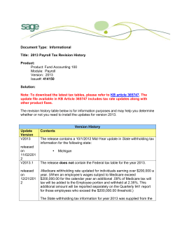 Title: 2013 Payroll Tax Revision History