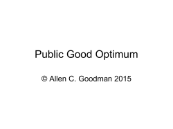 Public Good Equilibrium