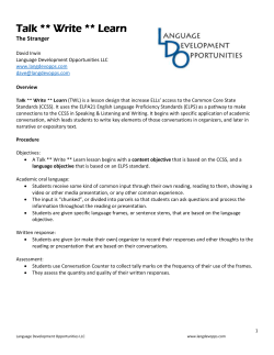 Talk ** Write ** Learn The Stranger