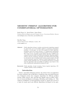 memetic firefly algorithm for combinatorial optimization
