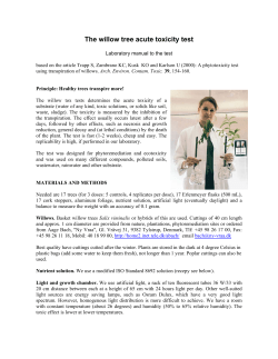 The willow tree acute toxicity test