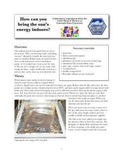 How can you bring the sun`s energy indoors?