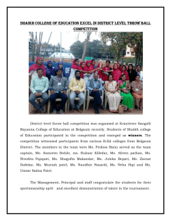 shaikh college of education excel in district level throw ball