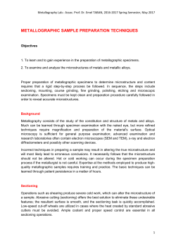 metallographic sample preparation techniques
