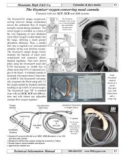 The Oxymizer&reg; oxygen-conserving nasal cannula