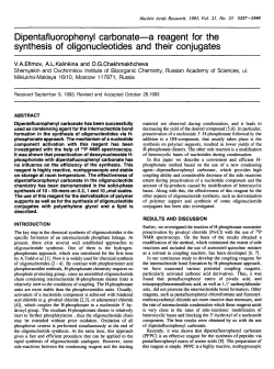 Dipentafluorophenyl carbonate&mdash;a reagent for the synthesis of