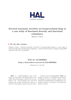 Secreted enzymatic activities of ectomycorrhizal fungi as a