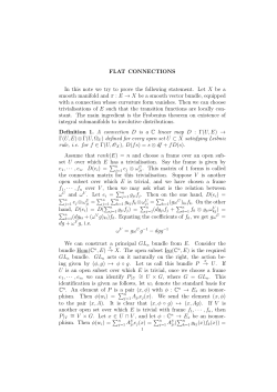 FLAT CONNECTIONS In this note we try to prove the following