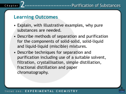 Chapter 2: Purification of Substances