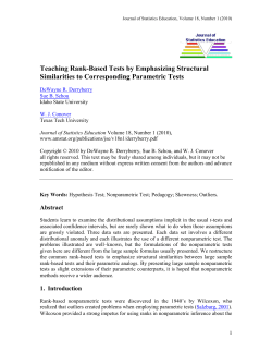 Teaching Rank-Based Tests by Emphasizing Structural Similarities
