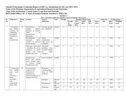 Annual Performance Evaluation Report of RSCs i.e. Institutions for