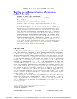 Quantum macrostates, equivalence of ensembles, and an H