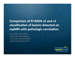 Comparison of PI-RADS v2 and v1 classifica on of lesions detected